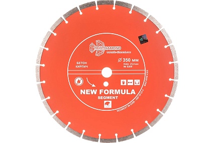 Диск алмазный отрезной Сегментный New Formula (350х25.4 мм) TRIO-DIAMOND S209