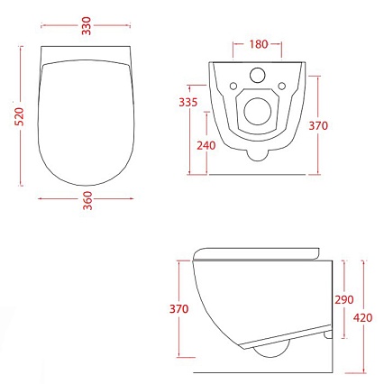 Подвесной унитаз Artceram File 2.0 FLV004 13 00 безободковый, arancio cammeo