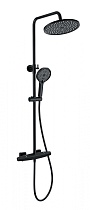 Душевая стойка Wonzon&Woghand Neo WW-B3045-A-MB термостат, черный матовый