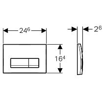 Кнопка смыва Geberit Delta50 115.119.46.1 хром матовый