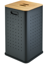 Корзина для белья WeltWasser WW Nansy BL 55L черный матовый 10000013377