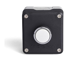 Черно-серый пост с белой кнопкой EMAS 1НО+1НЗ P1C304DB