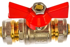 Шаровой кран под металлопластиковую трубу Rvc 16х16 ц/ц бант 17003