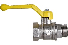 Шаровой кран для газа Valfex 3/4&quot; ВР/НР рычаг, латунный никелированный 11Б27фтМ VF.272.NR3.034.Bir