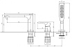 Смеситель на борт ванны BelBagno Ancona ANCONA-BVD3-CRM