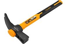 Молоток-гвоздодёр TOLSEN 700 г, квадратный боёк, фиберглас. рукоятка GRIPro 25190