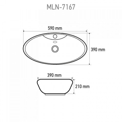 Раковина Melana MLN-7167 59 см