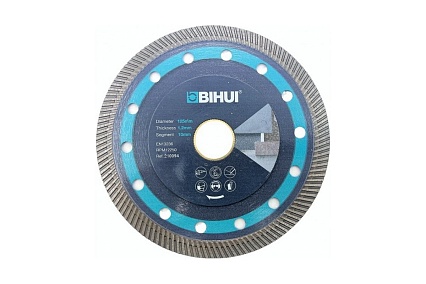 Диск алмазный по керамограниту Super thin turbo 125х22.2 мм BIHUI DCBN5