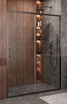 Душевая дверь Cezares MOLVENO-BF-1-150-C-GM-IV 150x195, прозрачная, оружейная сталь