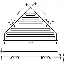 Полка Hansgrohe AddStoris 41741140 шлифованная бронза