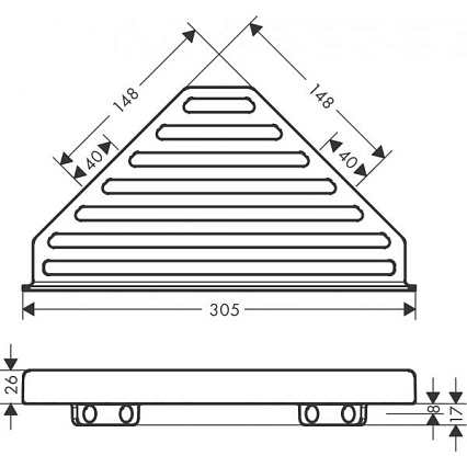 Полка Hansgrohe AddStoris 41741140 шлифованная бронза