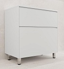 Тумба с раковиной Style Line Лима 80 см напольная, белый матовый