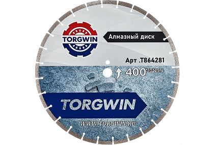 Диск алмазный отрезной по бетону и камню Best for Universal 400x25.4 мм, Z28, 10x3.2 мм TORGWIN T864281