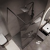 Душевая перегородка Niagara Nova NG-680-12BLACK 120x195 прозрачная с рисунком, профиль черный матовый