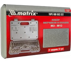 Набор метчиков и плашек 31 предмет Matrix MASTER 77337
