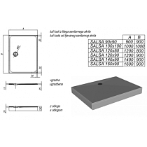 Поддон для душа Kolpa-San Salsa SuperFlat 90x90