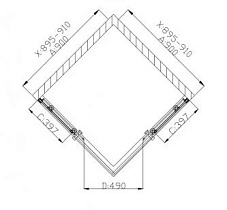 Поддон для душа Grossman Pragma PR-90Q 90x90 квадратный