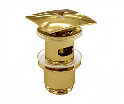 Донный клапан WasserKRAFT Sauer A168 с переливом, золото