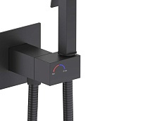 Смеситель Aquatek Лира AQ1025MB с гигиеническим душем, черный матовый