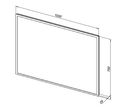 Зеркало Aquanet Оптима 100x75 см с подсветкой, антипар, часы 00288967