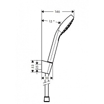 Душевой гарнитур Hansgrohe Croma Select E 26424400 хром/белый