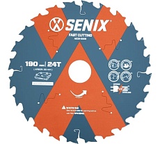 Диск пильный по дереву 190х30 мм, 24Т SENIX AECS-0005