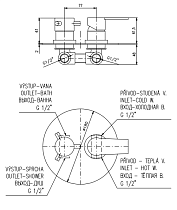 Смеситель для душа Rav Slezak Colorado CO186KBZ белый, золото