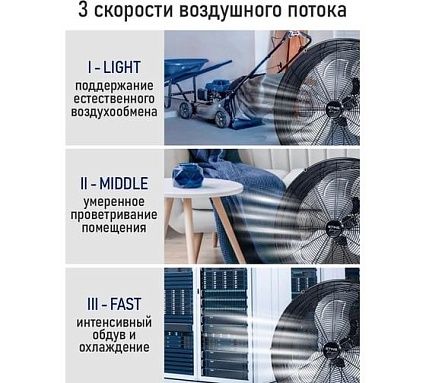 Вентилятор напольный STINGRAY ST-FN4142B черный 42291