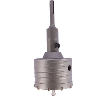 Коронка по кирпичу, камню, бетону 80 мм, М22, SDS-plus для перфоратора DERZHI 8306-011