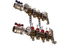 Распределительный коллектор из латуни с расходомерами 4 вых. STOUT SMB 0473 000004