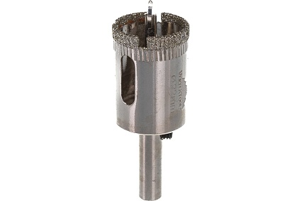Коронка с центрирующим сверлом по стеклу и керамике (22х55 мм) Vertextools 336-22-55