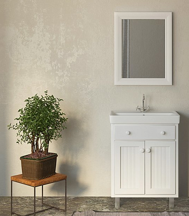 Мебель для ванной Velvex Alba 60 см напольная, белый