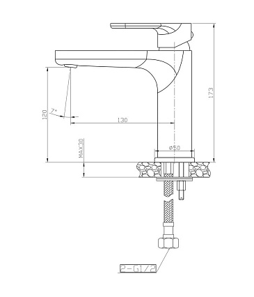 Смеситель для раковины Agger Gorgeous A0202144 черный