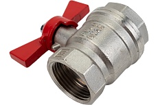 Шаровой для воды Valfex 1" ВР/ВР бабочка, никелированная латунь 11Б27фт1М VF.217.NB1.100.Bir