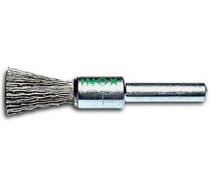 Щетка концевая гофрированная Lessmann 12х60х0.30 мм, нерж., хвост-к 6 мм 451361