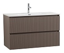 Тумба с раковиной BelBagno Uno 100 см Бежевый матовый