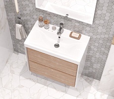 Мебель для ванной Velvex Gesso 70 см дуб сонома/белый