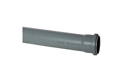 Труба с раструбом Политэк пп 75x1,9x250 117525
