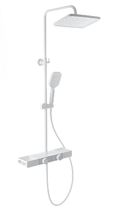 Душевая стойка Wonzon&Woghand Shelf WW-B3552-MW термостат, белый матовый