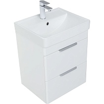 Мебель для ванной Aquanet Ирис new 50 см, 2 ящика, белый глянец
