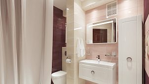 Теплые оттенки в современном дизайне ванной комнаты