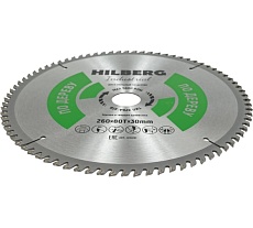 Диск пильный Industrial Дерево (260x30 мм; 80Т) Hilberg HW261