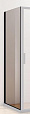 Боковая стенка Aquanet Pleasure AE60-F-100H200U-BT 100x200, прозрачное стекло, черный