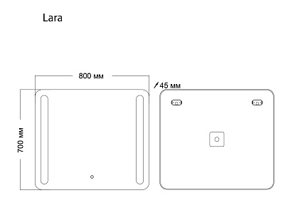 Зеркало Grossman Lara 80х70 см с подсветкой