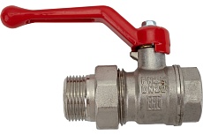 Шаровой кран для воды Valfex OPTIMA латунный амер. 3/4" ВР/НР рычаг, никелированный 11Б27фт1М VF.225.NLR1.034.Bir