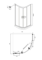 Душевой уголок Ambassador Kingston 80x80 14011206 прозрачный, черный