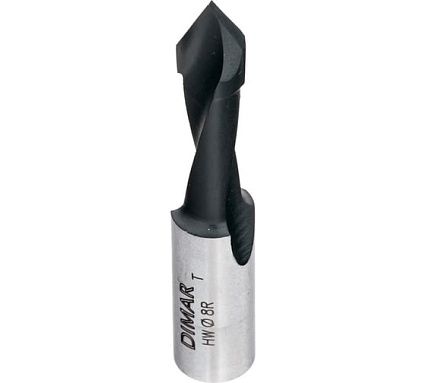 Сверло сквозное правое (8x25х57.5 мм; хвостовик 8x20 мм присадка) Dimar 2016087