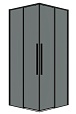 Душевой уголок Grossman Galaxy 300.K33.01.8080.21.10 80x80 тонированный, черный матовый
