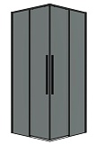 Душевой уголок Grossman Galaxy 300.K33.01.8080.21.10 80x80 тонированный, черный матовый
