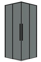Душевой уголок Grossman Galaxy 300.K33.01.8080.21.10 80x80 тонированный, черный матовый